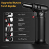Sondiko Butane Torch Lighter with Visible Fuel Window, Refillable Soldering Torch with Adjustable Flame for Welding,