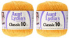 Aunt Lydia's Crochet Thread - Size 10 - Goldenrod (2-Pack)