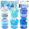6-Pack Blue Slime Kit for Kids, Butter Cloud Squishy Birthday Gift Set