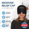 Migraine Relief Cap Ice Head Wrap and Hat | Hot/Cold Gel Pack with Face and Eye Mask Compress for Headache Relief -