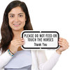 SmartSign 6 x 12 inch "Please Do Not Feed Or Touch The Horses Thank you Sign, 63 mil Heavy-Duty Aluminum Material,