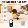 CKFPS Flying Bird Cat Toy (Not a Flying Bird)  Interactive Flappy Bird Toy for Indoor Cats, USB Rechargeable with