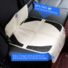 funbliss car seat Protector for Child car seat Beige Thick Padding Carseat Kick Mat with Organizer Pockets,Waterproof