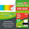 JOYEZA Premium Printable Vinyl Sticker Paper for Inkjet Printer - 25 Sheets Matte White Waterproof, Dries Quickly