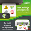 JOYEZA Premium Printable Vinyl Sticker Paper for Inkjet Printer - 25 Sheets Matte White Waterproof, Dries Quickly