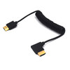 Kework 3.9ft HDMI 4K60Hz Coiled Cable, Right Angle HDMI 2.0 Version Male to Male Adapter Spring Spiral Cord, 18Gbps