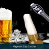 KITCHENDAO 2 in 1 Magnetic Beer Bottle Opener for Fridge and RV with Cap Catcher - Pop Can Soda Can Opener, Stick to