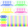 POPLAY 40 Sets Outdoor Toys Flying Discs, Disc Flyer with Launchers