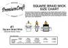 PremiumCraft Square Braid Cotton Candle Wick - #1