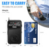 PRUNUS J-555 Pocket Radio AM FM USB-C Charging& Battery Operated, Back Clip
