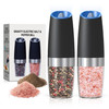BELRIGO Battery Operated Salt And Pepper Grinder Set 2 Pack (Black)