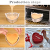HUAKENER 6 Inch Heart Cake Pan, Non-stick Aluminum Heart Cake Pan