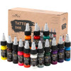 14 Colors Tattoo Ink Set,15ml 1/2oz Tattoo Ink Colors Set for Outlining&Shading,Professionals Tattoo Pigments for
