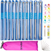 BCMRUN Knitting Needle Set, 22PCS 2mm(B)-8mm(L) Straight Single Pointed Stainless Steel Sweater Needles Set(11Pair-11
