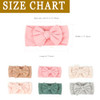 Cupimatch 6 Pieces Baby headbands: Bow design Soft Thread Cotton Solid color Comfort Headband Handmade Hair Newborn
