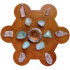 Curawood Crystal Grid Board for Stones - 10" Diameter Metatron's Cube Sacred Geometry Board - Amplify the Power of