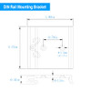 Elenzk 1.73" Aluminum DIN Rail Mount Clip 4-Pack