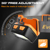 EverBrite 300LM Headlamp with Red Green White Light, Tail Light, 7 Modes with Memory Function, Stepless Dimming, 30°