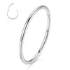 FUNLMO 22g Nose Rings Cartilage Earring Small Hoop Earring Tiny Thin Piercing Hoop Ring for Helix Tragus Conch Rook