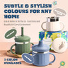 Jumble Dream Stainless Steel Sippy Cup  Spill-Proof Straw Cup,Sage Breeze