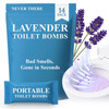 Never There Toilet Foam Bombs - 14 Count Discreet & Portable Lavender Scent Foaming Powder | On-The-Go Toilet