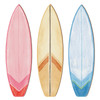 RattanView 3 Pcs Wood Surfboard Wall Decor, Watercolor, Yellow, Blue, Pink