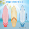 RattanView 3 Pcs Wood Surfboard Wall Decor, Watercolor, Yellow, Blue, Pink