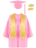 SOMSOC 4 Pieces Kindergarten Graduation Gown Grad Cap Set for Kids Preschool Nursery Graduation Stole Gown with 2025
