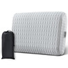 Vekkia Camping Pillow, Memory Foam Travel Pillow with Washable Cover,Gray-M