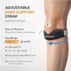 NEOAPEX 2-Pack Silicone Patellar Tendon Support Strap, Adjustable Knee Pain Relief Brace for Runners Knee, Jumper's