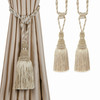 BEL AVENIR 2 Pack Curtain Tiebacks Tassel Drapery Tie-Backs Rope Holdbacks