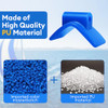 JFATXTT 3" V Boat Trailer Roller Bow Stop Installation Aperture 1/2" Bow Stop for Boat Trailers Blue Bow Roller.