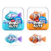 Robo Alive Robo Fish Robotic Swimming Fish (Teal + Orange) by ZURU Water Activated, Changes Color, Comes with