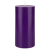Mega Candles 1 pc Unscented Solid Purple Pillar Candles, Hand Poured Premium Wax Candle 3 Inch x 6 Inch, Home Décor,