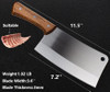 ZENG JIA DAO Meat Cleaver - 7'' Heavy Duty Butcher Knife Meat Chopper Bone Cutting Knife - High Carbon German