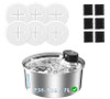 12 Pack Cat Water Fountain Filter & 12 Pack Pump Filter Sponges Replacement for [PF03] - 12 Filters + 12 Sponges