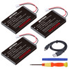 Batmax 3Pcs 1800mAh LIP1359 Battery Replacement for Sony PS3 PlayStation 3 Sixaxis Dualshock 3 Wireless Controller