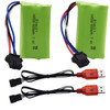 Blomiky 2 Pack 7.4V 2S 600mAh Li-ion Rechargerable Battery with SM-4P Plug and Charger Cable Compatible with Some