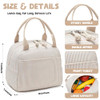 Bluboon Lunch Bag for Women Men Cute Corduroy Lunch Tote Bags Reusable Insulated Lunch Box Large Capacity Reusable