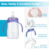 Cathill Straw Sippy Cup Conversion Kit for Lansinoh Baby Bottles, Sippy Cups Transition Kit with Soft Nipple