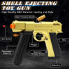 DaoDaoZhu Soft Bullet Toy Gun Pistol Shell Ejecting, Fake Prop Gun Gold
