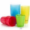 Dicunoy 32 Pack 8oz Reusable Plastic Cups, Small Drinking Tumbler, Unbreakable Colored Open Cups, Stackable Rainbow