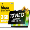 F FORITO 360 Privacy Screen Protector Compatible with 2026 MacBook Neo 13 inch A18 Pro Chip A3404 - Anti Blue Light