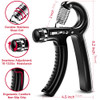 FitBeast Grip Strengthener Forearm Strengthener Hand Grips Strengthener Kit - 5 Pack Adjustable Resistance (Black)
