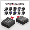 GEEKAM Action Camera Battery 3-Pack & Charger for Select Cams, Square-Edge
