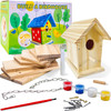 Hapinest Wooden Bird Houses to Paint and Build, Birdhouse Kit for Kids, Wood Painting Building Projects Fun Activities