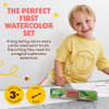 Honeysticks Non Toxic Watercolor Paint Set for Kids (8 Pack) - with Brush