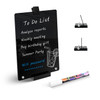 Kivsty Acrylic Black Dry Erase Board with Stand - 12"x 8"