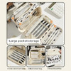 LJJINGXS Cute Cat Black Pencil Case Set with Cat Plush Keychian,Gel Pens, Stickers, Mini Notebook, Kawaii Style Gift.