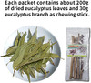NEOUZA Sugar Glider Small Animal Bedding, Chew Treats, Molar Toys, 7oz/200g Natural Dried Eucalyptus Leaves and Twigs